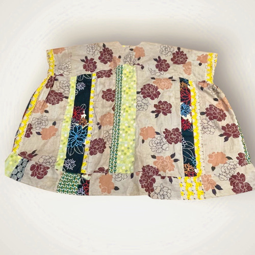 柿渋染め 浴衣 リメイク モモンガワンピース ゆったりサイズ ロング