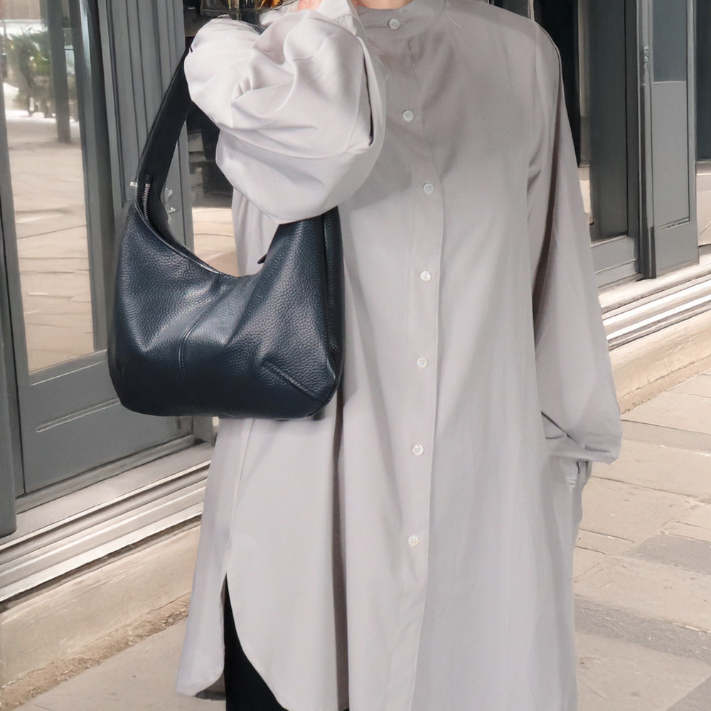 国産本革トート　どこでも映えるオールレザーのトートバッグ【レジーナ・ネイビー】