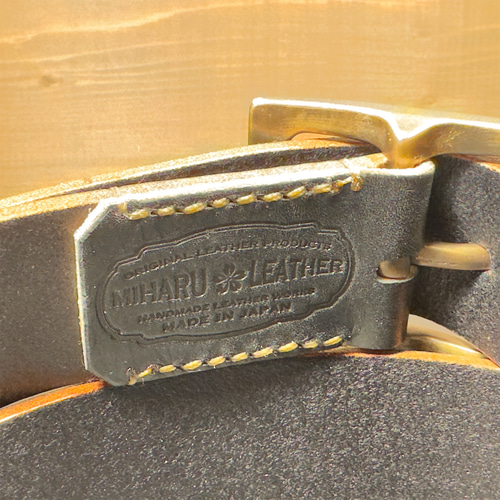 昭南多脂ベンズ サドルレザー ギャリソンベルト【ブラック / 39mm幅