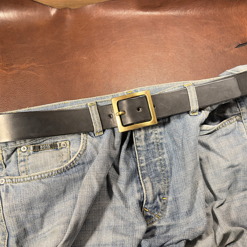 昭南多脂ベンズ サドルレザー ギャリソンベルト【ブラック / 39mm幅