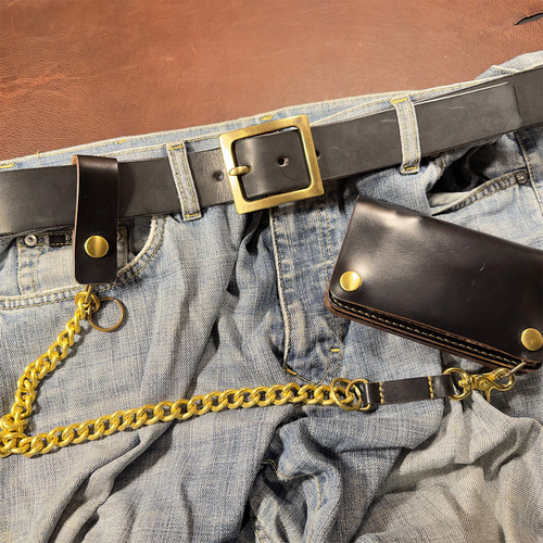 昭南多脂ベンズ サドルレザー ギャリソンベルト【ブラック / 39mm幅