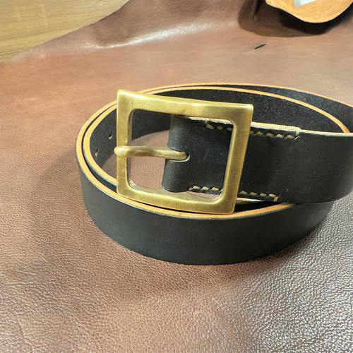 オーダー品　No.35 No.36 40㎜ギャリソンベルト　昭南ベンズ 昭南多脂ベンズ サドルレザー ギャリソンベルト【ブラック / 39mm幅
