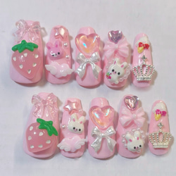 ネイルチップ オーダー 平成女児 量産型 ウィッシュコア 天使界隈