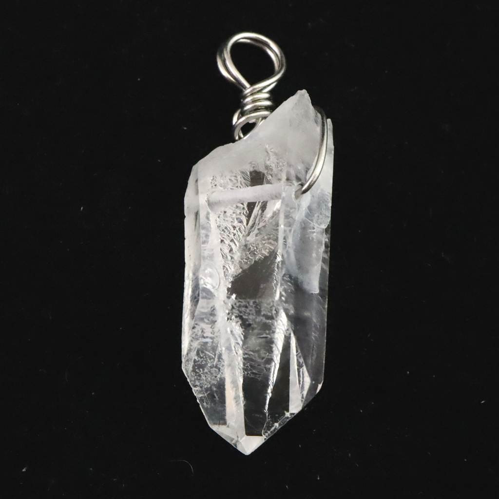 ブラジル トマスゴンサガ産水晶 32mm原石ペンダント 5.8g #71618