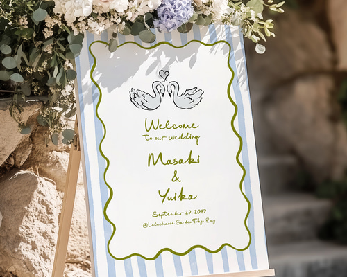 ウェルカムボード coco ブーケ付きウェルカムボード/ブラウンレッド - airaka｜花飾りのアトリエ