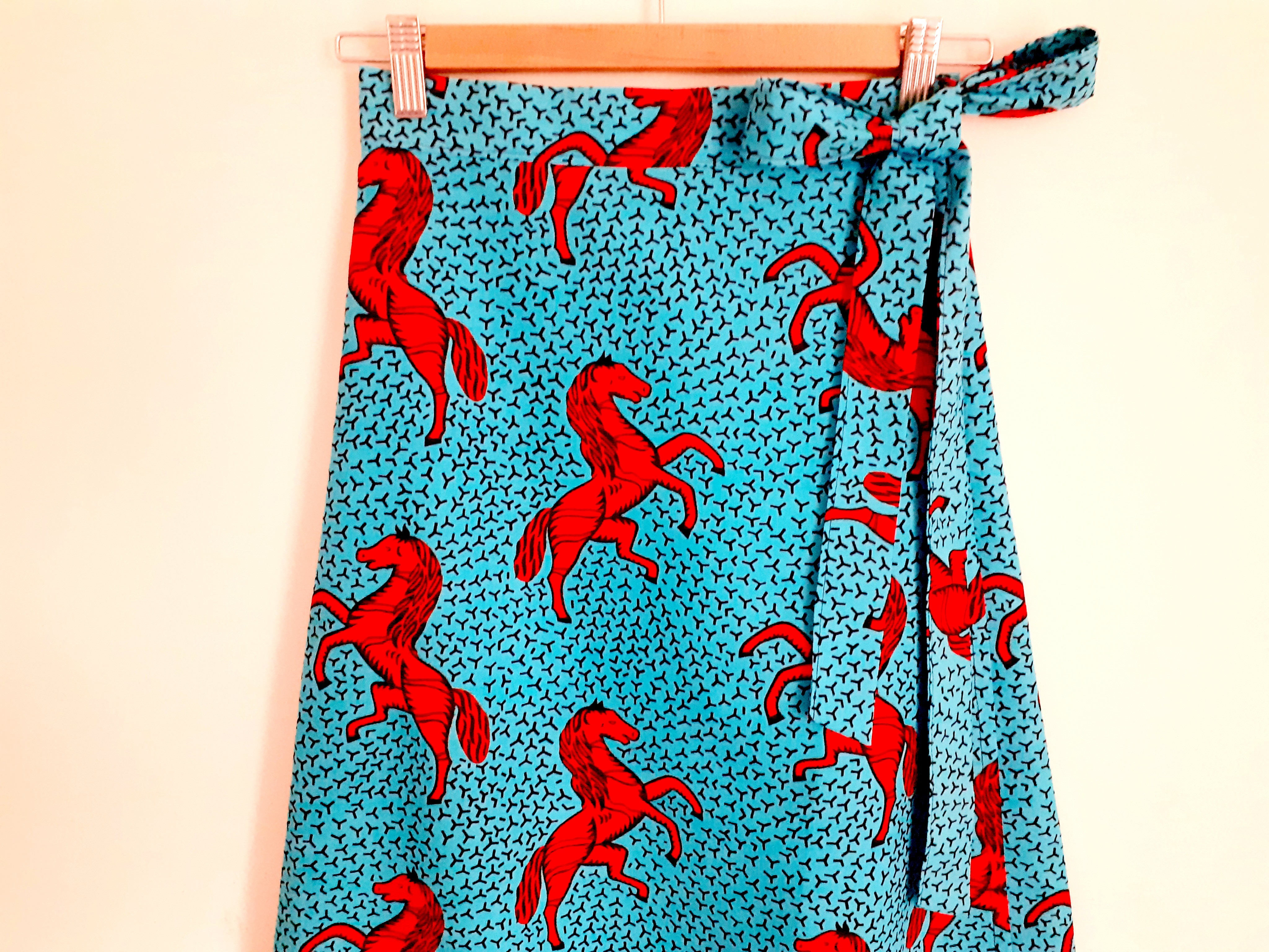 アフリカ布巻きスカート