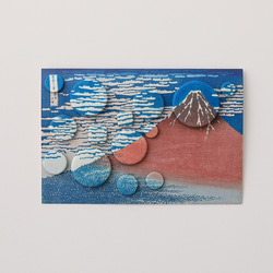 浮世絵くるみボタン　赤富士（凱風快晴）14個セット 1枚目の画像