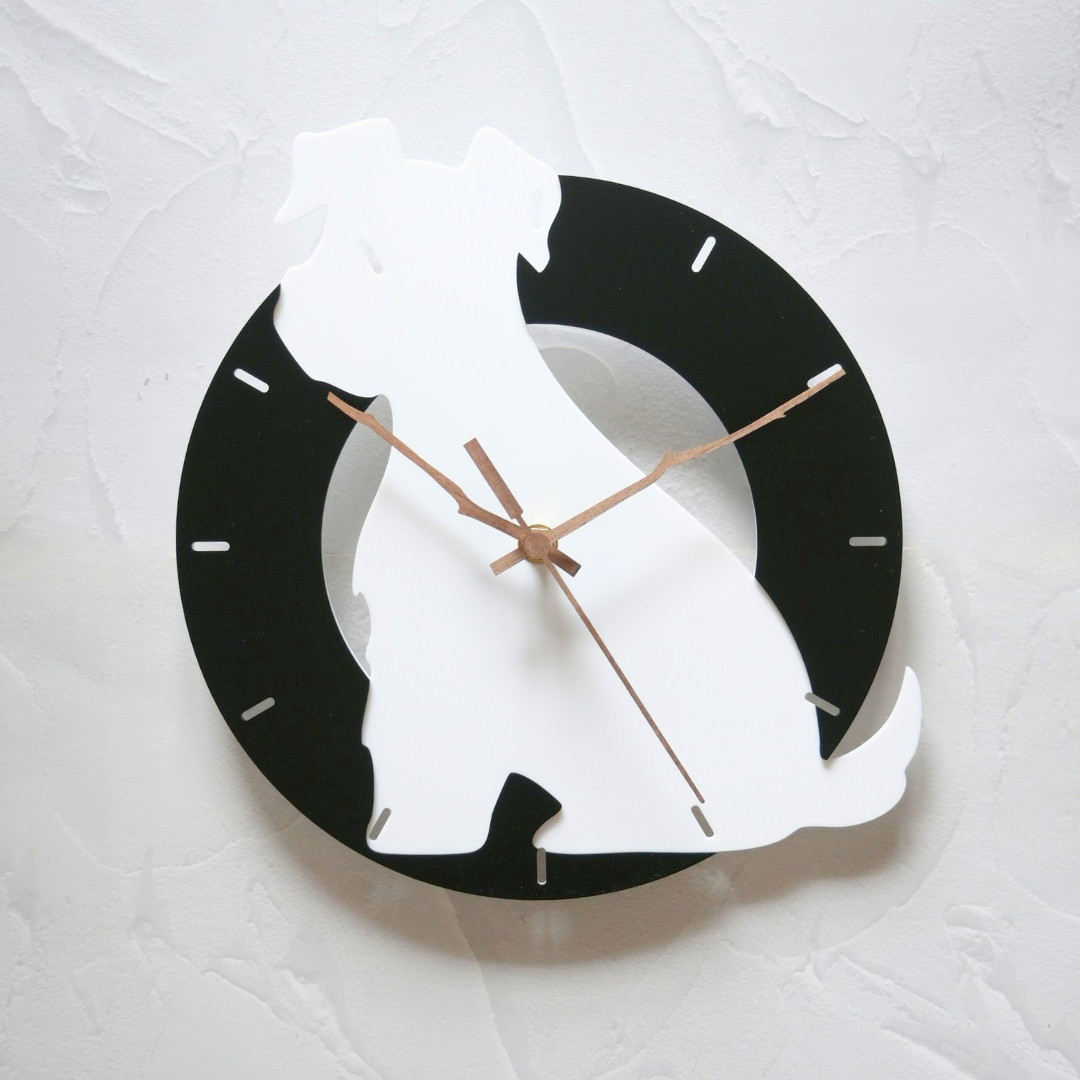 とびだしわんこクロック_ミニチュアシュナウザー3