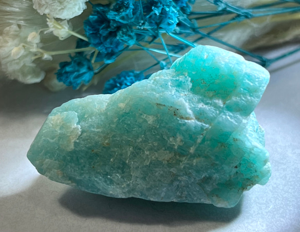 希望の象徴໒꒱ ̖́- アマゾナイト 天河石 原石 ラフストーン