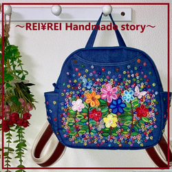 ☆新作！お出掛けトート☆3WAY☆リバティパッチワーク☆蝶々モチーフ☆帆布 新作！お出掛けトートバッグ♡リバティ＆帆布♡パッチワーク