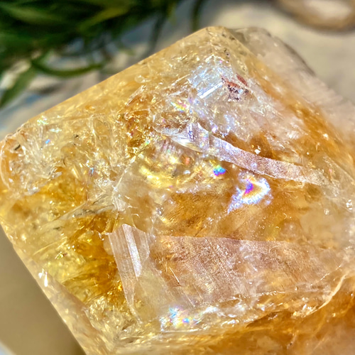 レインボー✨　シトリン　黄水晶　ポイント　原石 レインボー✨ シトリン 黄水晶 ポイント 原石 天然石 東洋占星術