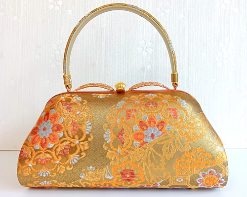 日本製 和装 口金バッグ① 正絹 おしゃれ ハンドバッグ ハンドメイド