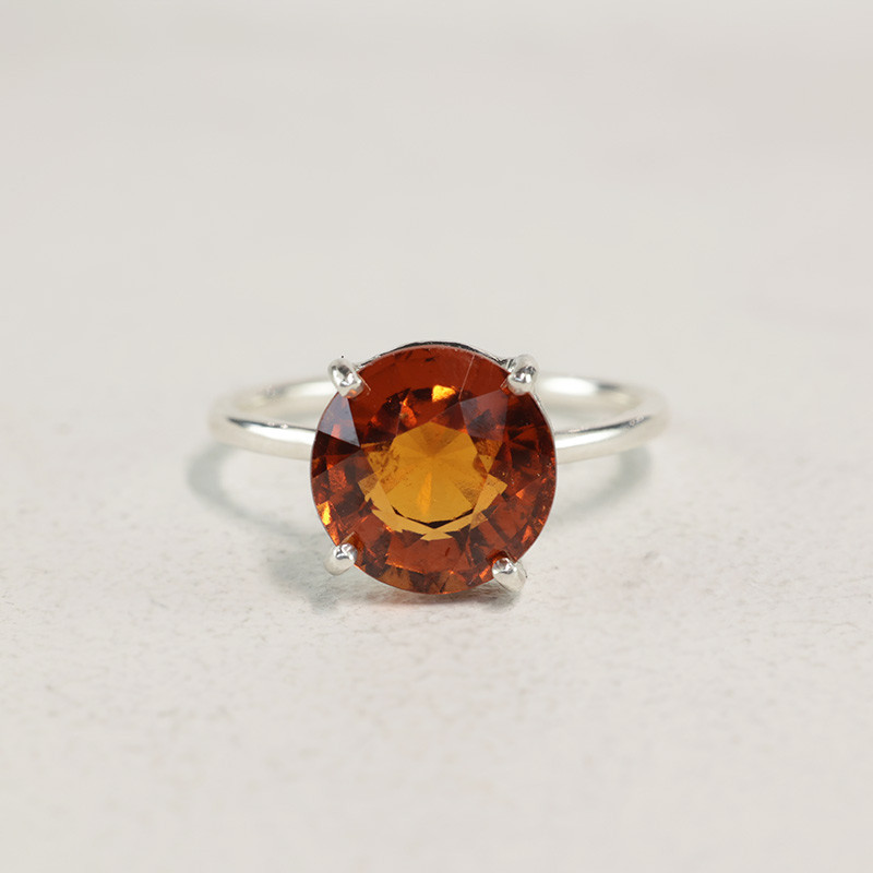 【秋色】１点もの/秋色ヘソナイトガーネット オレンジガーネット シルバー ９２５ 大きめ天然石 秋色 秋アクセサリー