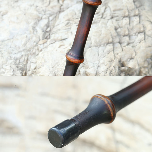 竹根T型杖 軽量杖 竹製ステッキ 手作り杖 父の日ギフト 登山用ステッキ