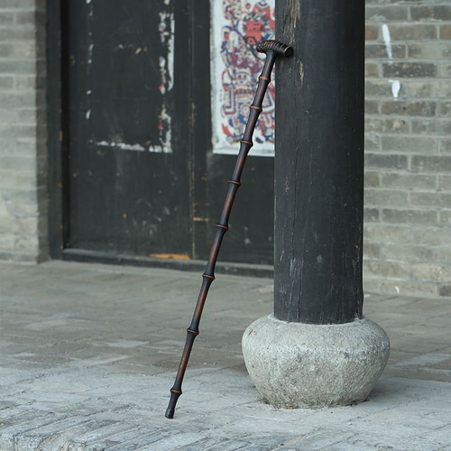 竹根T型杖 軽量杖 竹製ステッキ 手作り杖 父の日ギフト 登山用ステッキ