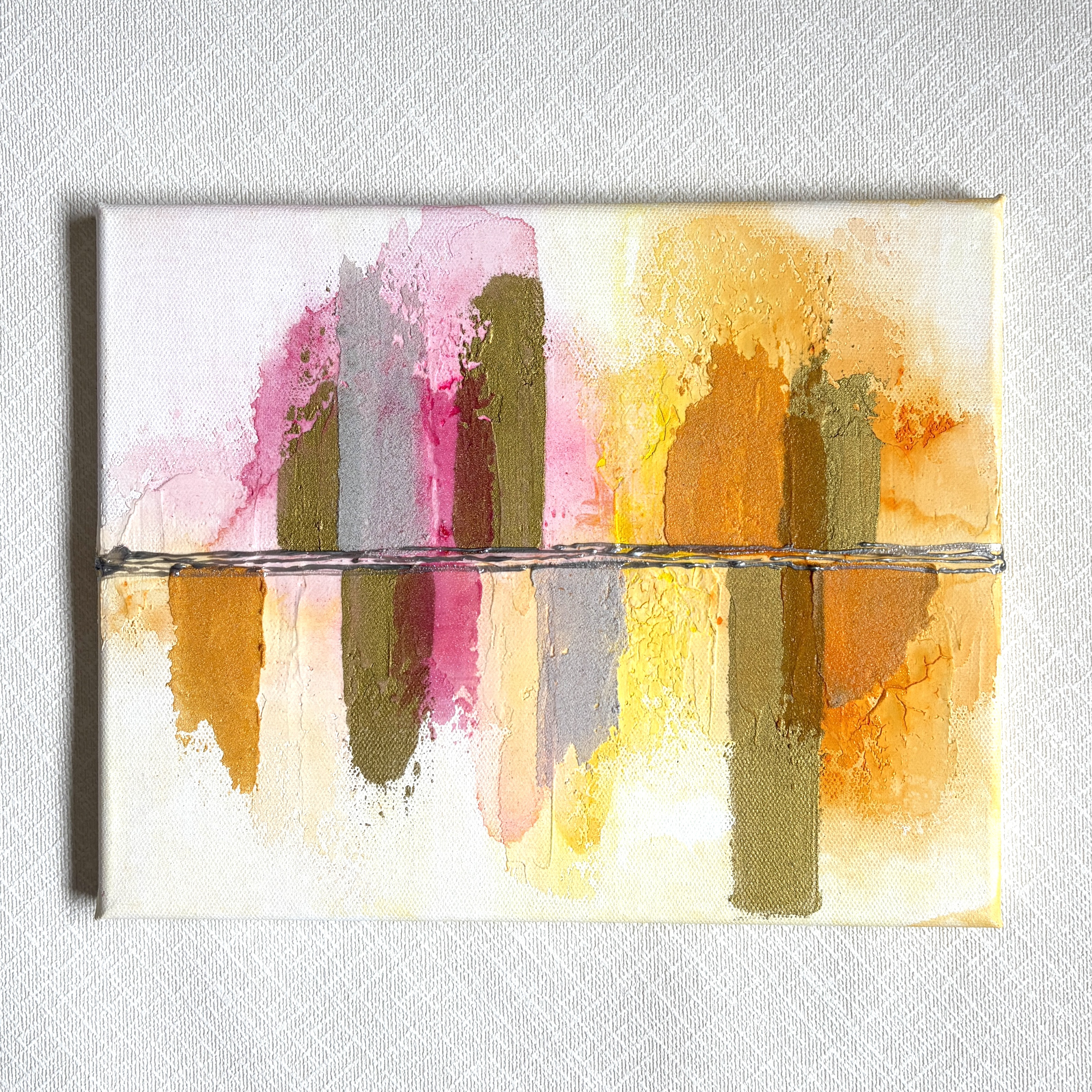 夕暮れの街　テクスチャーアート