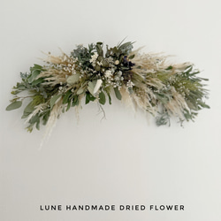 MONBuuuページ　横長スワッグ 横長ドライフラワースワッグ スワッグ BLUEBIRD 通販 15810958