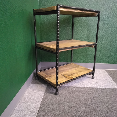 【アイアン家具】 ハンドメイド　アイアンシェルフ　鉄筋　溶接　棚　什器 アイアン家具】 アイアンシェルフ アイアンラック 鉄筋 溶接 棚 什器