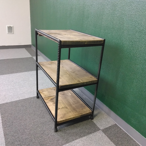 【アイアン家具】 ハンドメイド　アイアンシェルフ　鉄筋　溶接　棚　什器 アイアン家具】 アイアンシェルフ アイアンラック 鉄筋 溶接 棚