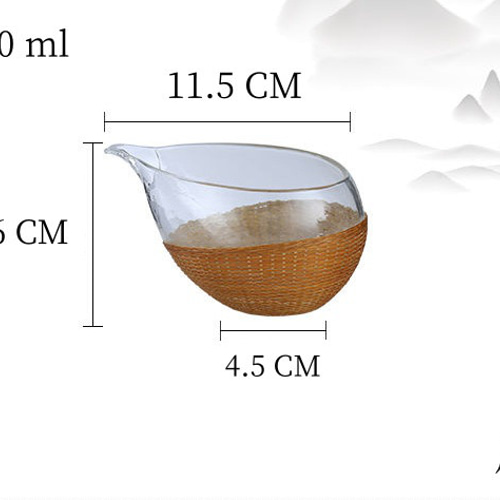 酒器 竹編み×耐熱ガラス湯冷まし 煎茶道具 酒の徳利 冷酒（200ml）湯冷