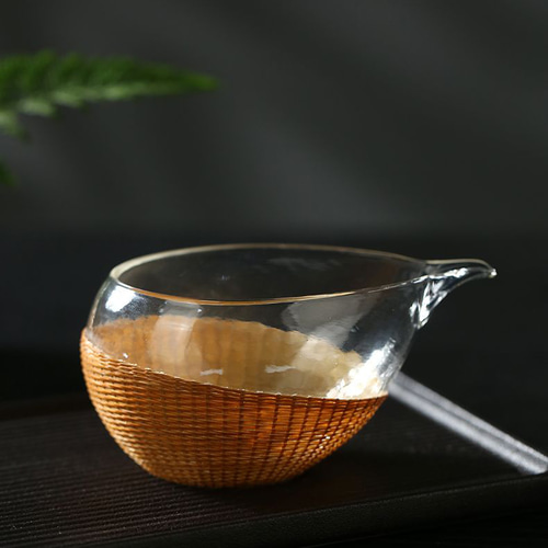酒器 竹編み×耐熱ガラス湯冷まし 煎茶道具 酒の徳利 冷酒（200ml）湯冷