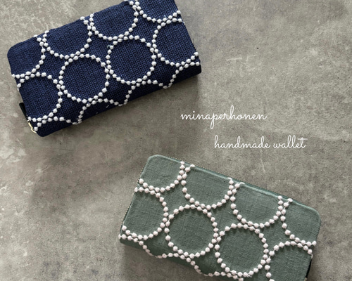 再販ミナペルホネン 長財布 タンバリン ハンドメイド 長財布 ryo 通販
