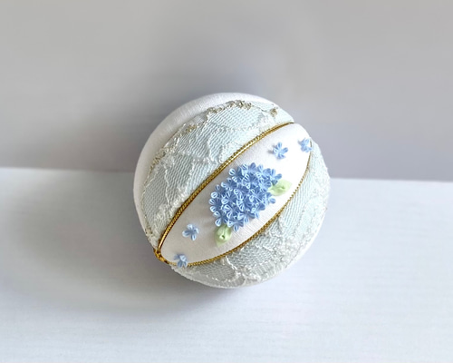 つまみ細工 木目込み鞠 紫陽花 アートフラワー tumamikko 通販