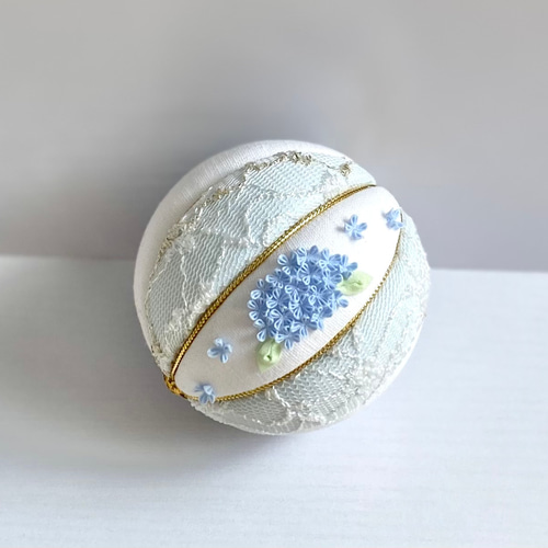 つまみ細工 木目込み鞠 紫陽花 アートフラワー tumamikko 通販