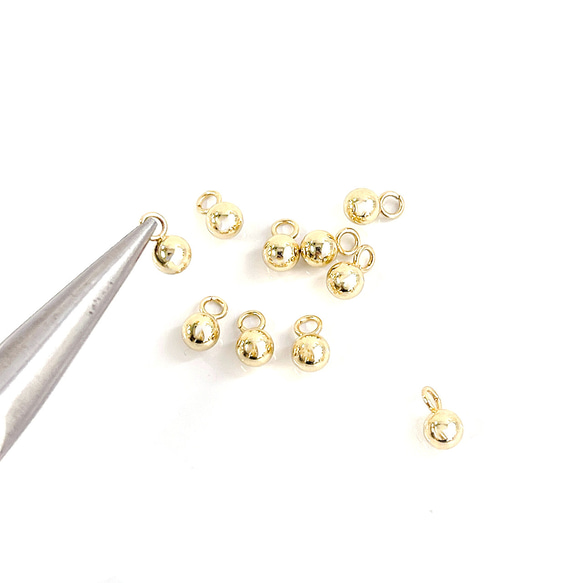 ess48-2 [10個] 4毫米球形吊飾 18KGP 醫用不鏽鋼 第4張的照片