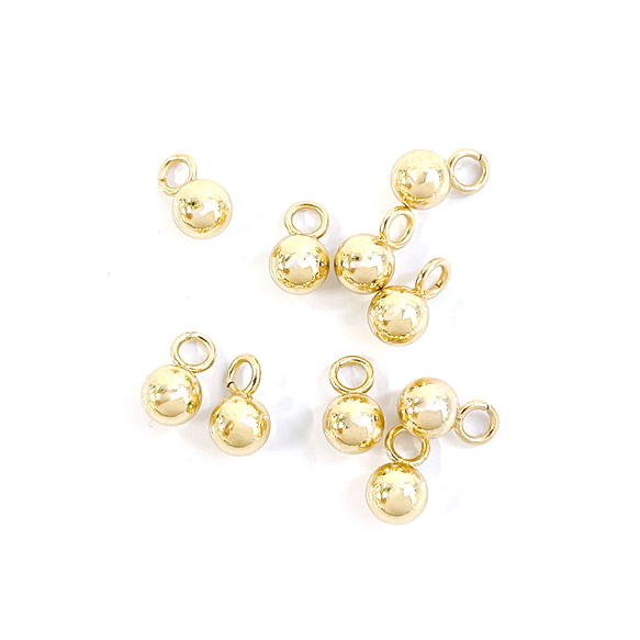 ess48-2 [10個] 4毫米球形吊飾 18KGP 醫用不鏽鋼 第2張的照片