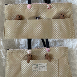 【MIMOSHIGE〜ミモシゲバッグ4号〜羊ちゃん】　ハンドメイド　おでかけバッグ　キッズバッグ　布バッグ　動物柄 8枚目の画像