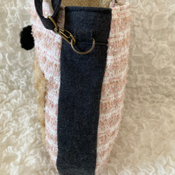 【MIMOSHIGE〜ミモシゲバッグ4号〜羊ちゃん】　ハンドメイド　おでかけバッグ　キッズバッグ　布バッグ　動物柄 9枚目の画像