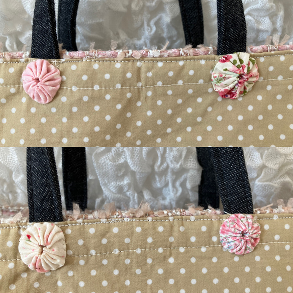 【MIMOSHIGE〜ミモシゲバッグ4号〜羊ちゃん】　ハンドメイド　おでかけバッグ　キッズバッグ　布バッグ　動物柄 7枚目の画像