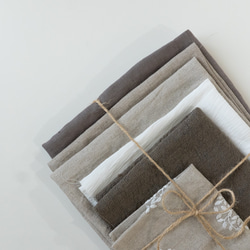 【creema限定】日本のリネン/大きなはぎれセット300ｇ以上　送料無料 2枚目の画像