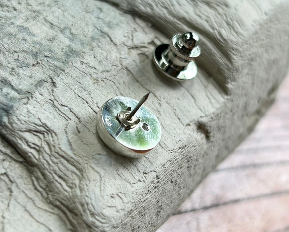 ムオニオナルスタ隕石（メテオライト）シルバータイタック・ピンズ◇Silver Tie Tac 3枚目の画像