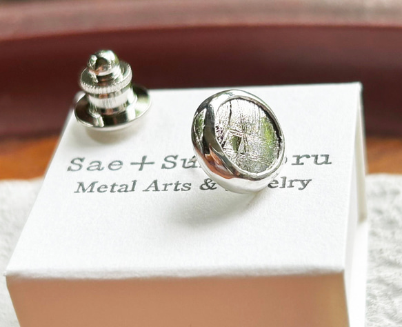 ムオニオナルスタ隕石（メテオライト）シルバータイタック・ピンズ◇Silver Tie Tac 11枚目の画像
