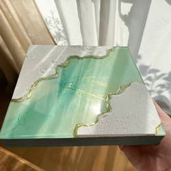 海/水面/アルコールインクアート/インテリアパネル/レジン その他