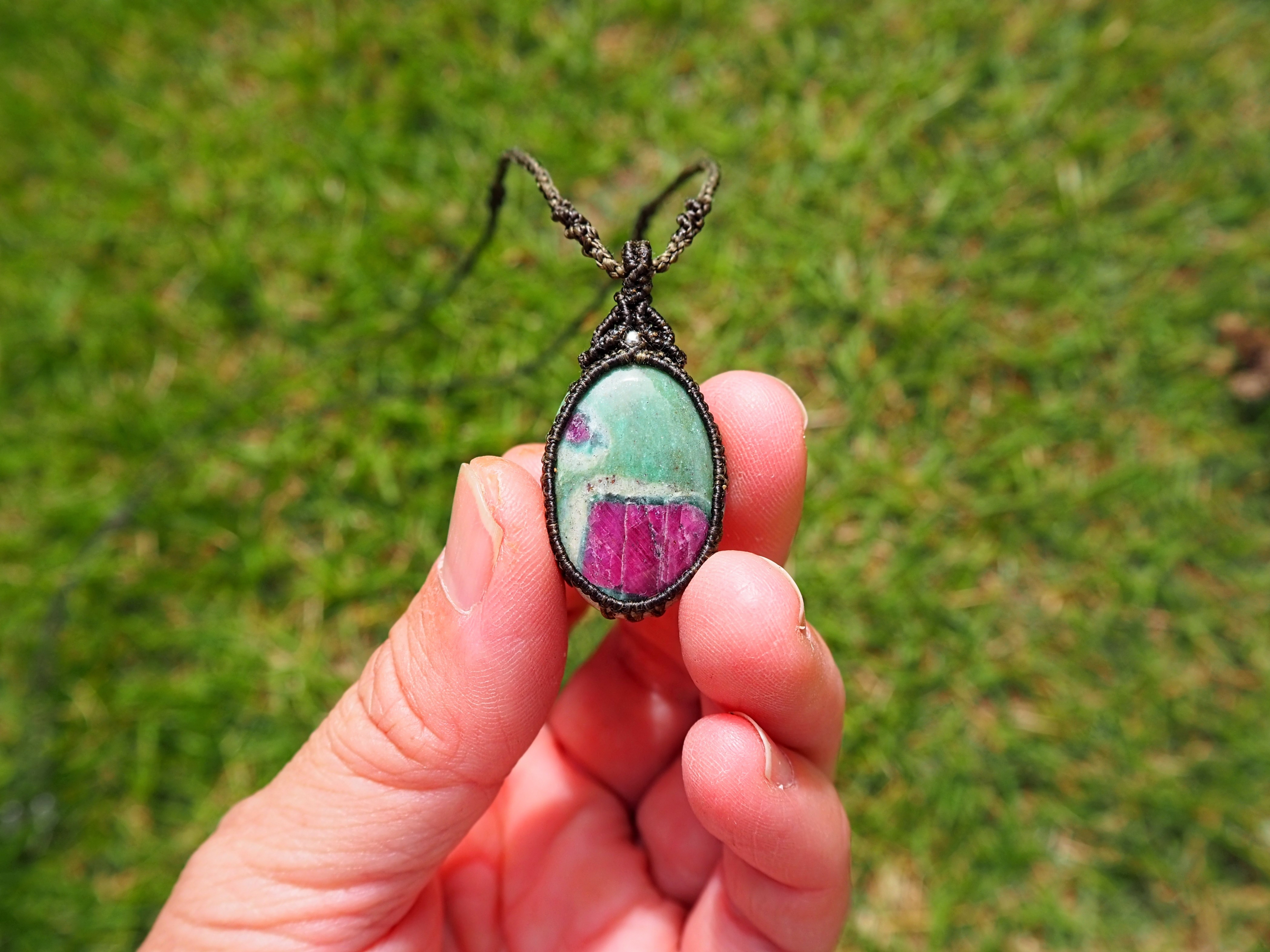 天然石マクラメネックレス  ルビーインフックサイト 5,694円