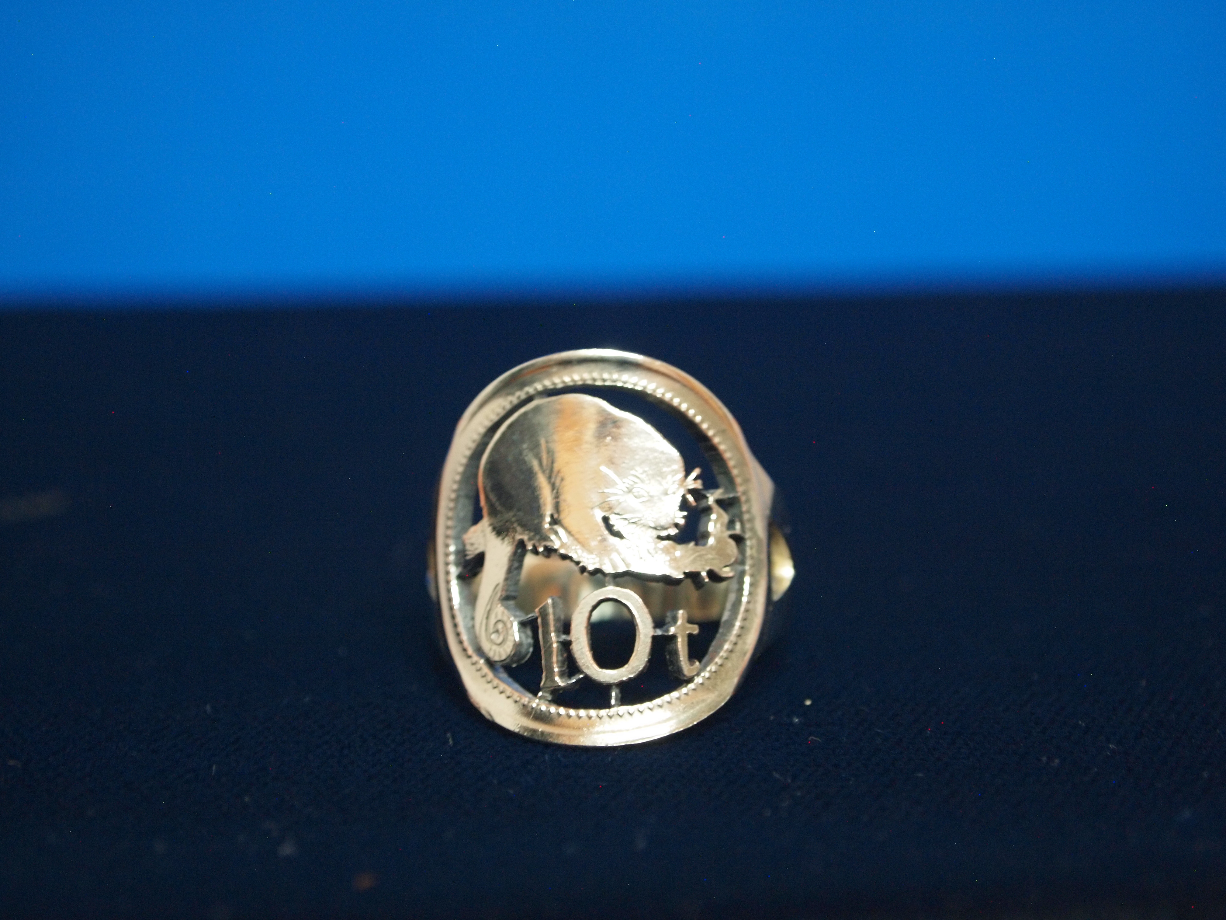 コインカットリング　パプアニューギニア10トエア