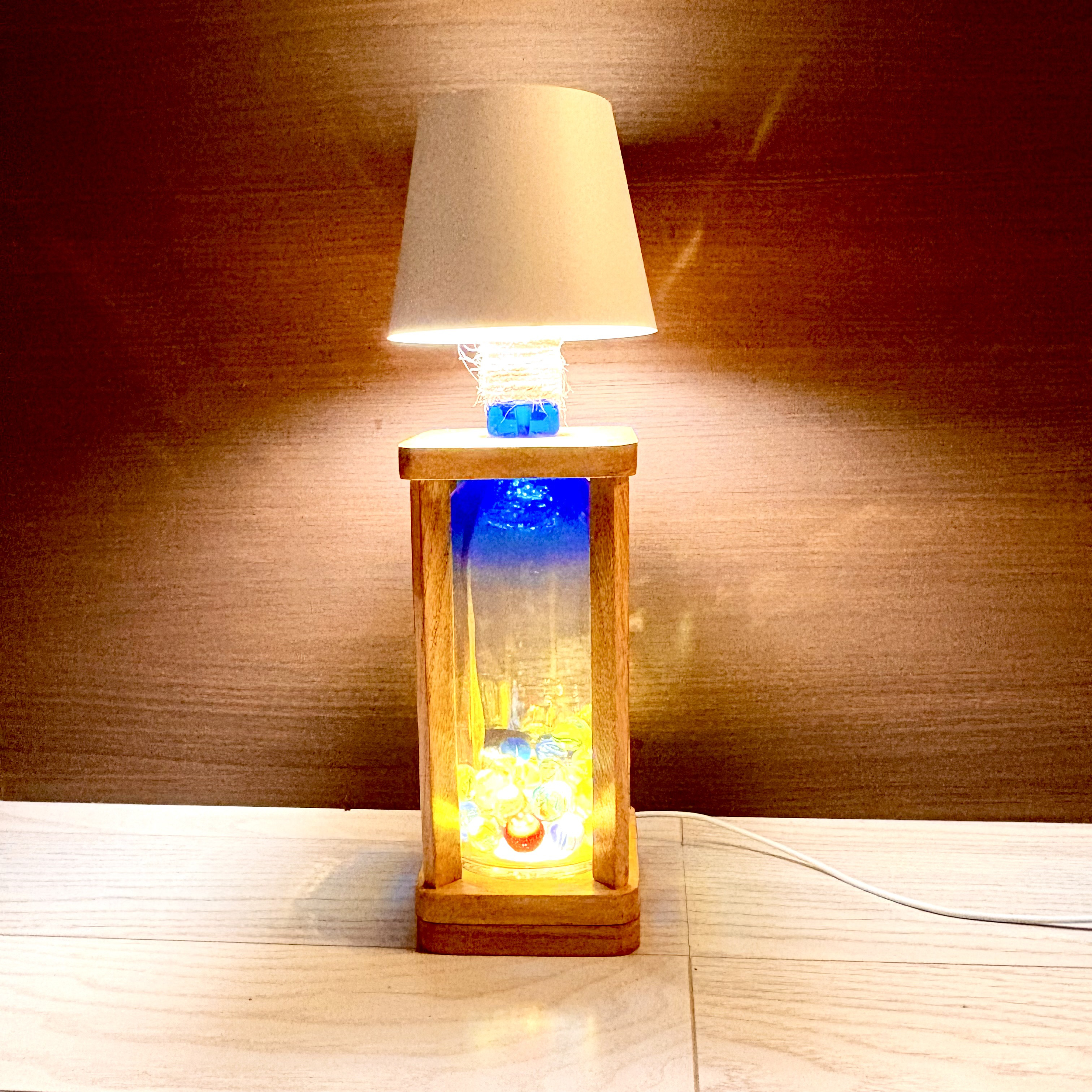 ブルーグラデーションランプ　テーブルライト　インテリアライト　テーブルランプ　インテリアランプ　照明　スタンドライト