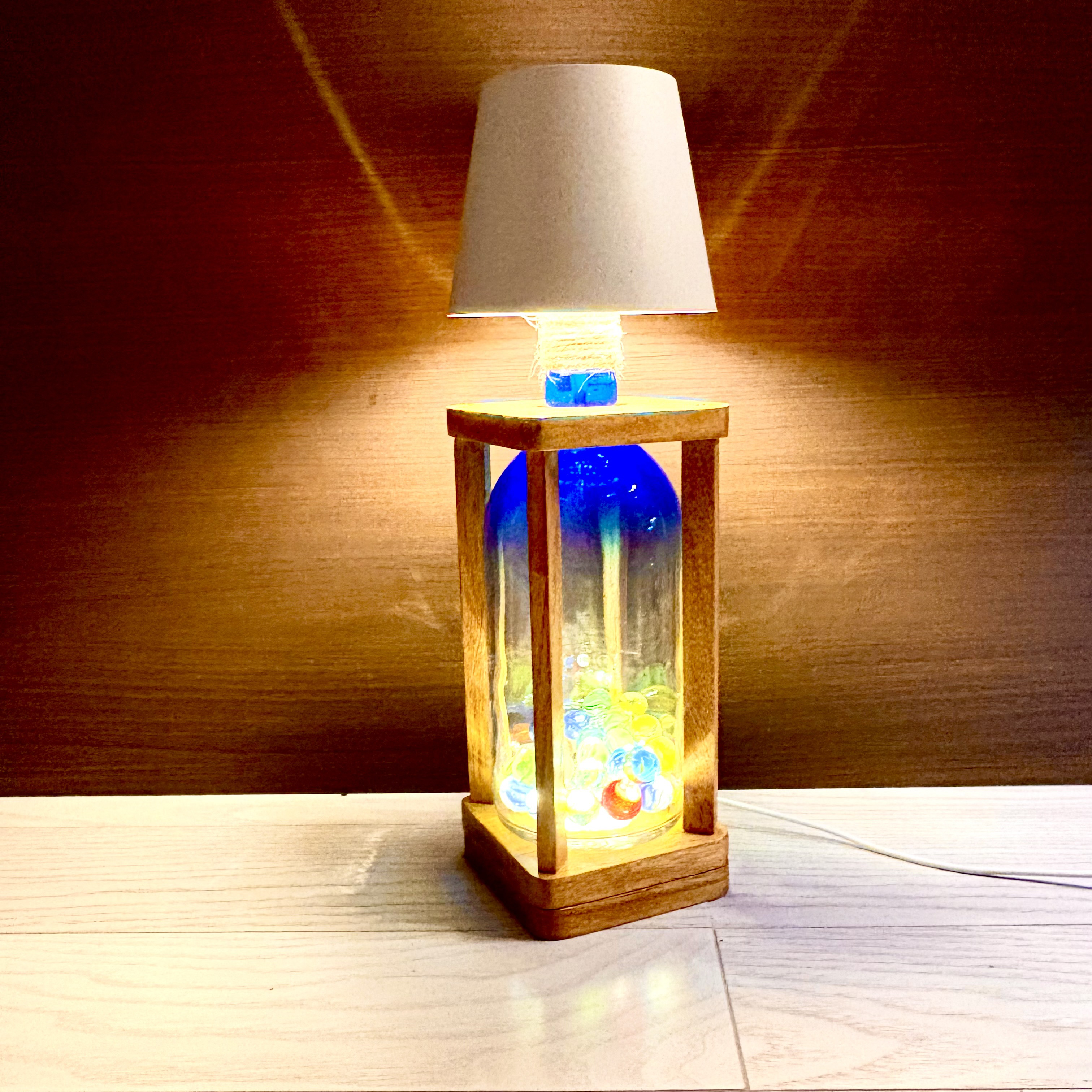 ブルーグラデーションランプ　テーブルライト　インテリアライト　テーブルランプ　インテリアランプ　照明　スタンドライト