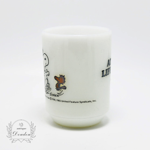 Fire King スヌーピー＆ウッドストック マグ【sa631