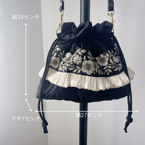 再販】軽くて両手があく インド刺繍ミニショルダー｜撥水ちょっとした
