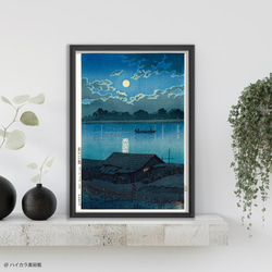 雪景色 版画 木製フレーム付き　最終お値下げ Amazon.co.jp: 川瀬巴水 木版画 社頭の雪 井の頭弁天 初版 1929