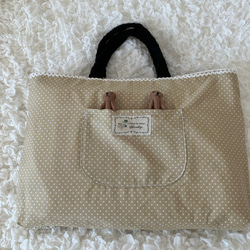 【MIMOSHIGE〜ミモシゲバッグ５号〜パンダちゃん】　ハンドメイド　レッスンバッグ　キッズバッグ　布バッグ　動物柄 7枚目の画像