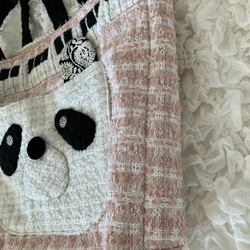 【MIMOSHIGE〜ミモシゲバッグ５号〜パンダちゃん】　ハンドメイド　レッスンバッグ　キッズバッグ　布バッグ　動物柄 9枚目の画像