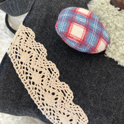 【MIMOSHIGE〜ミモシゲバッグ６号〜くまちゃん】　ハンドメイド　レッスンバッグ　キッズバッグ　布バッグ　動物柄 6枚目の画像