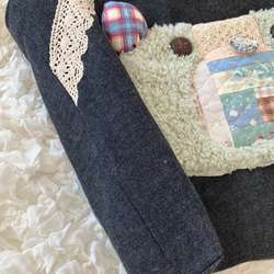 【MIMOSHIGE〜ミモシゲバッグ６号〜くまちゃん】　ハンドメイド　レッスンバッグ　キッズバッグ　布バッグ　動物柄 8枚目の画像