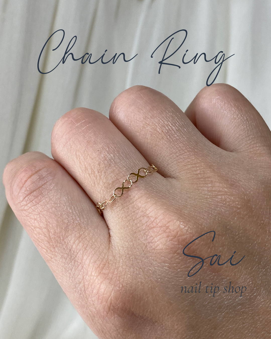 ♡チェーンリング・ゴールドK10・インフィニティ・No.４♡