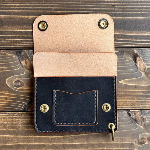 ☆受注生産☆栃木レザー茶芯 トラッカーウォレットショート STW-02 二